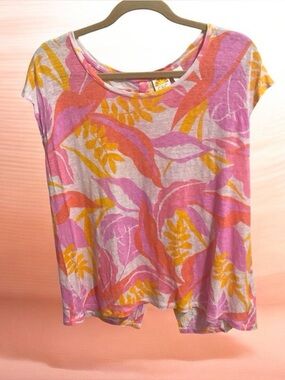 Share
C And C California Top Womens L Linen Short Sleeve